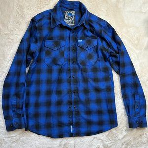 Dixxon "Circle Pit"  Blue and Black Flannel
